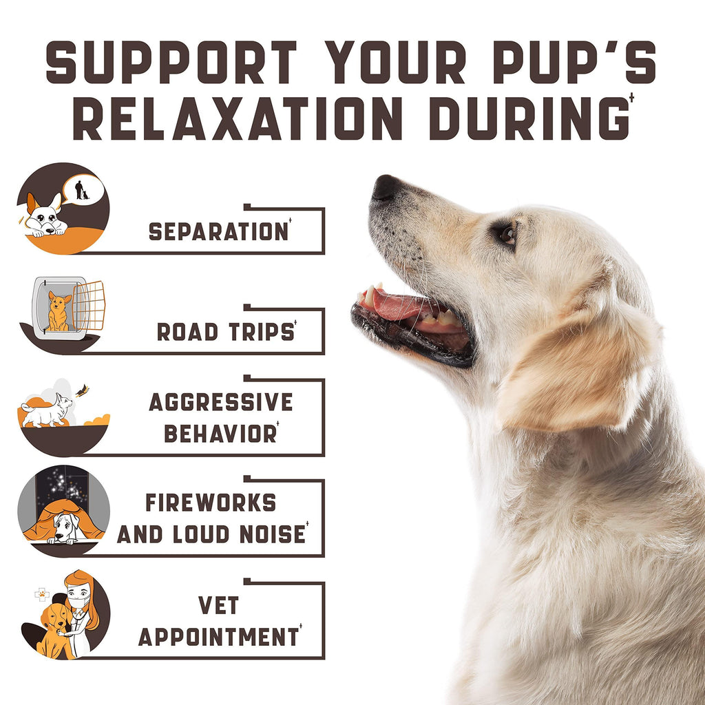 Dog Chews, Calming Chews for Dogs with Valerian Root and Hemp Oil   Aid