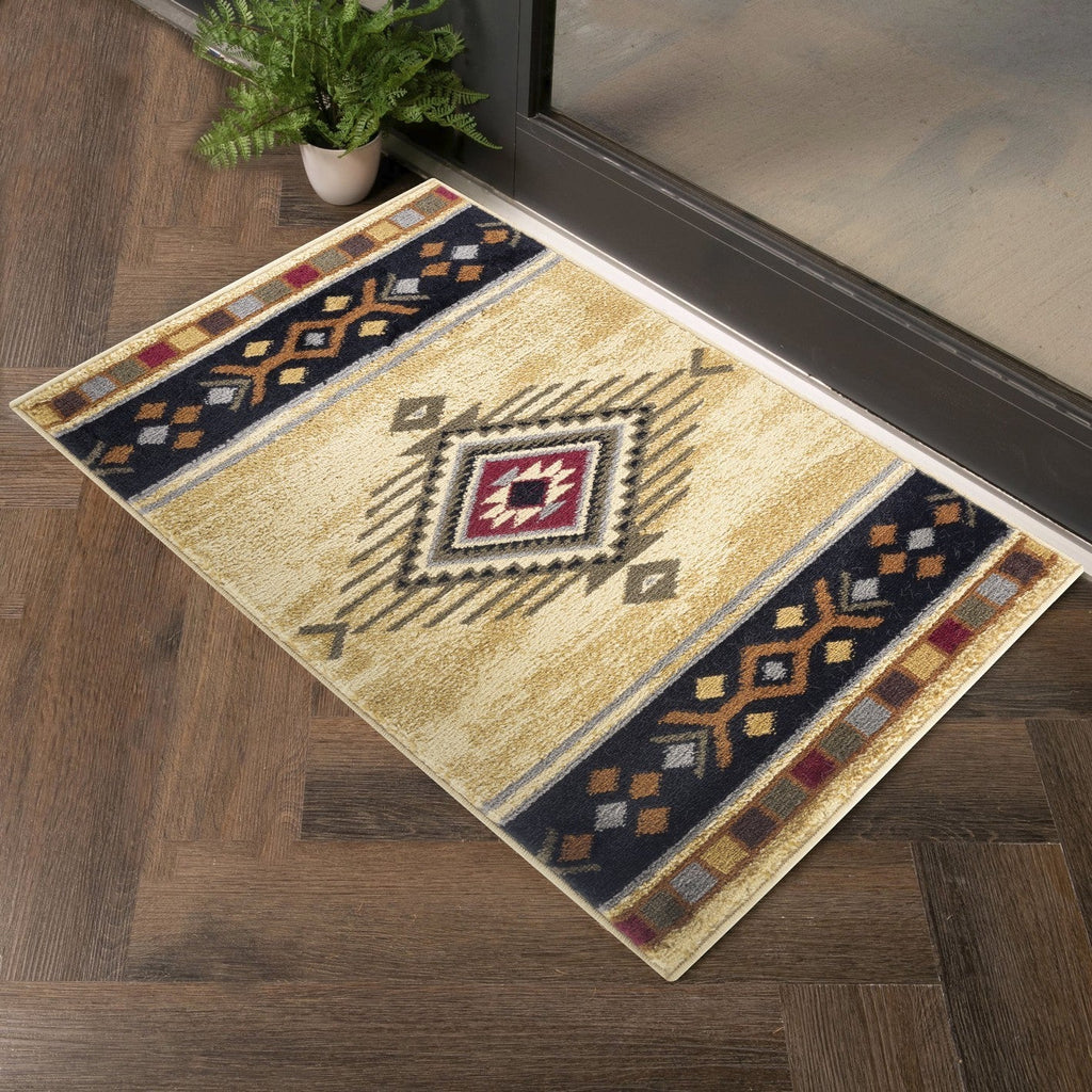 Rug, Tribe Cream 2 ft. x 3 ft. Southwest Area Rug