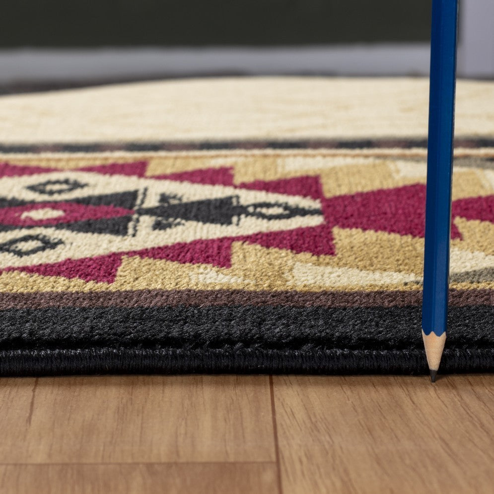 Rug, Tribes GC_YLS4007 Cream 5 ft. 3 in. x 7 ft. 3 in. Southwest Area Rug