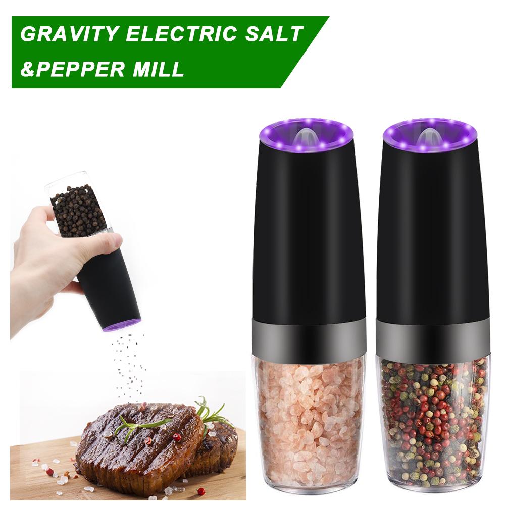 Grinder, Electric Gravity Sensor Automatic Pepper Grinder Kitchen Tools