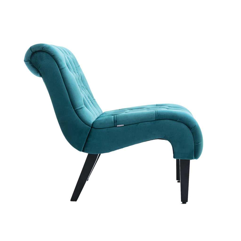 Chair, Modern Velvet Armless Accent Living Room Chair / Leisure