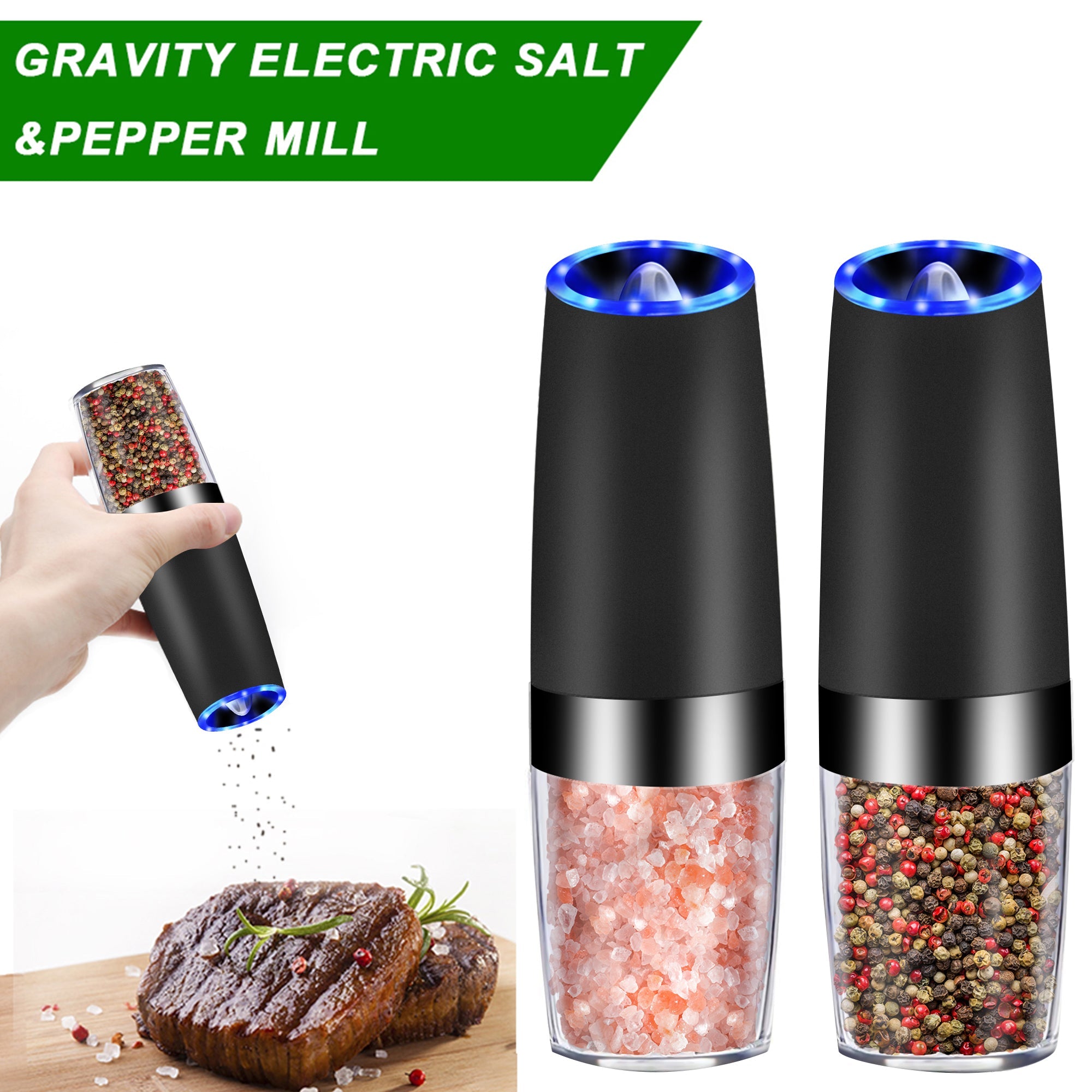 Grinder, Electric Gravity Sensor Automatic Pepper Grinder Kitchen Tools