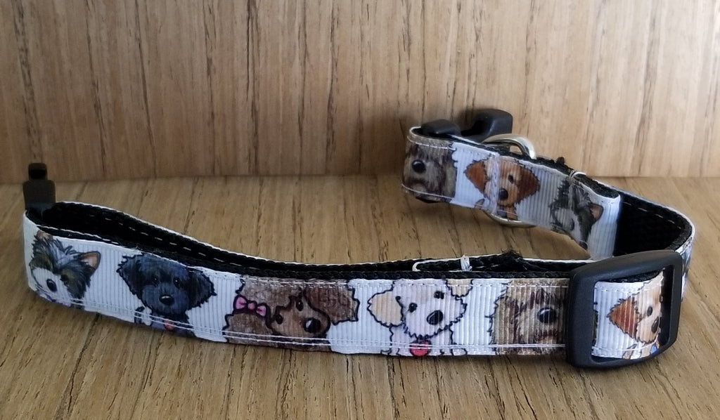 Dog Collar/ Small/ With Dogs Design