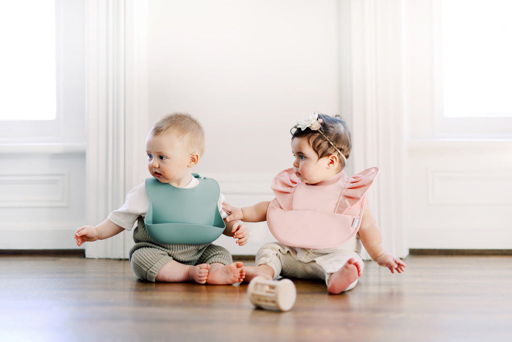 Baby, unisex, Pink Blush Ruffle Angel Bib