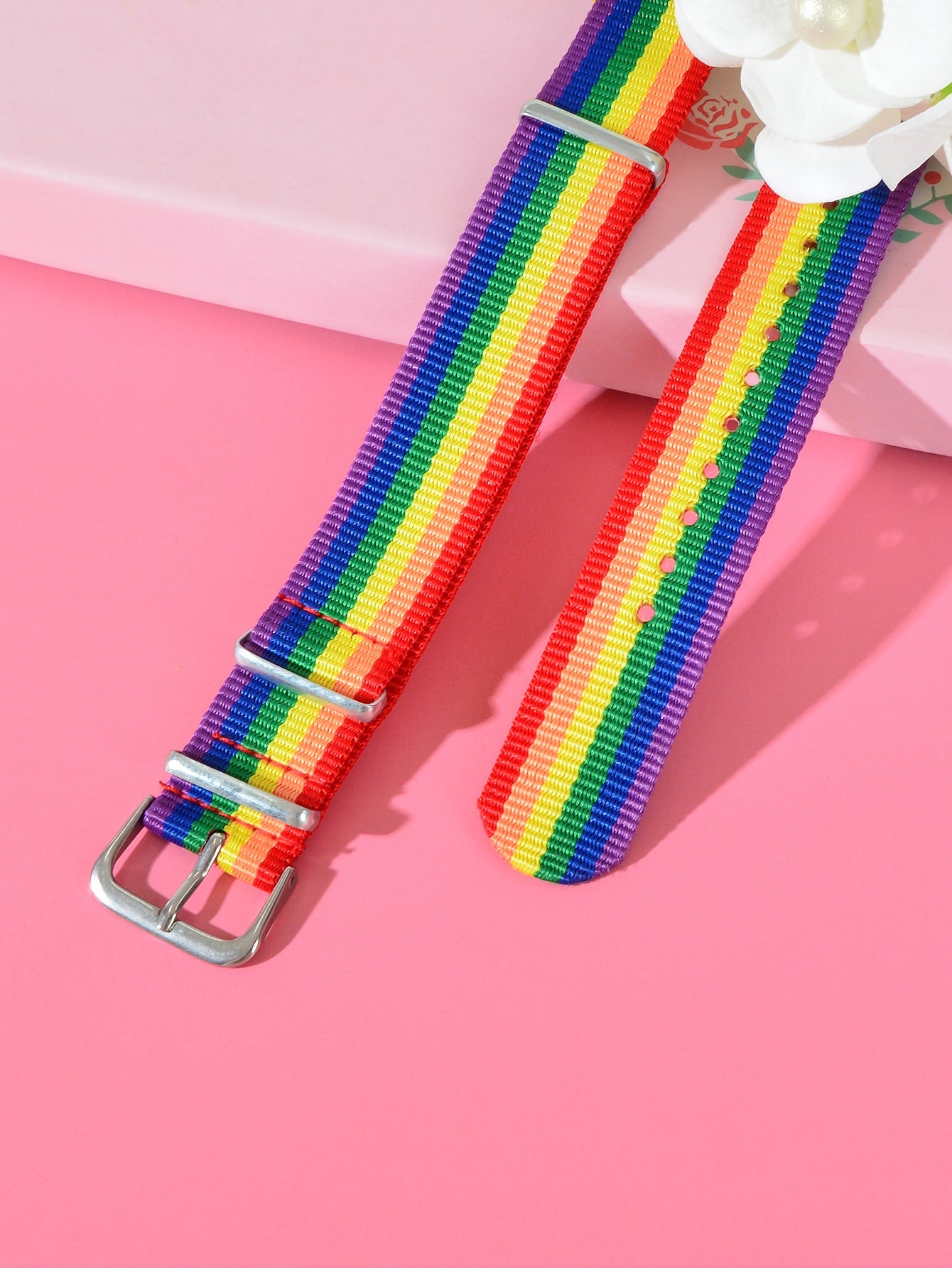 Bracelets, 2pcs Valentine's Gift Rainbow Belt Bracelets Matching Couple Best