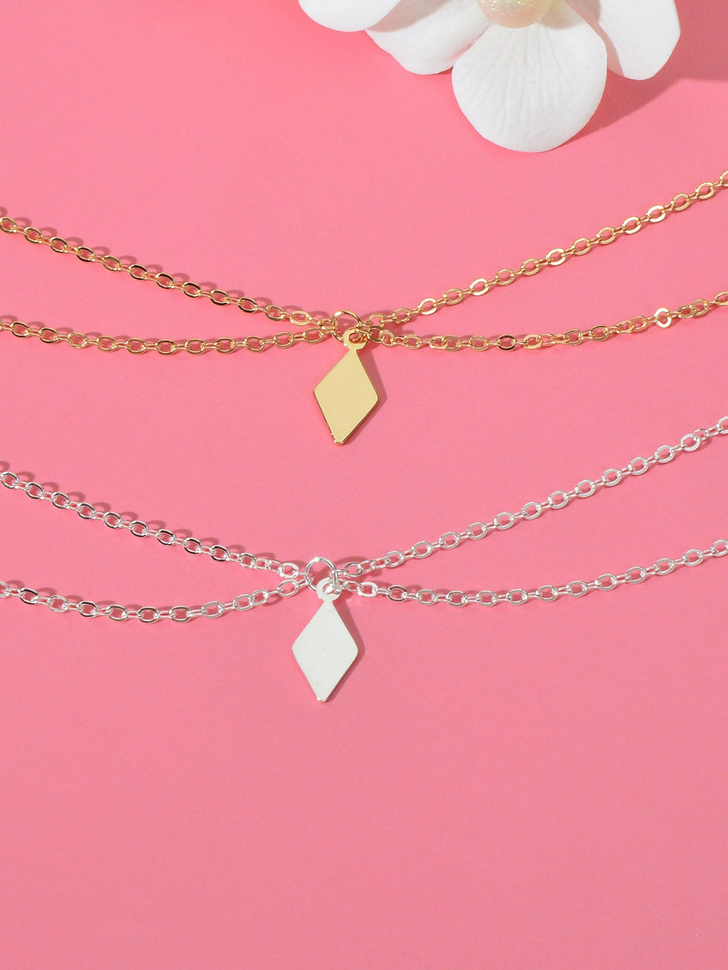 Anklets, 2pcs Valentine's Gift Layered Anklets Matching Couple Best Friend Foot