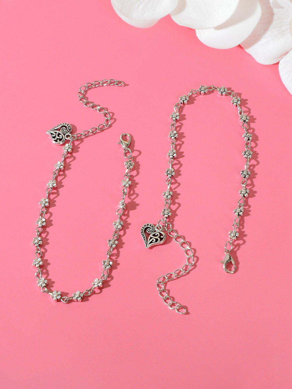 Anklets, 2pcs Valentine's Day Vintage Anklets Matching Couple Best Friend Foot