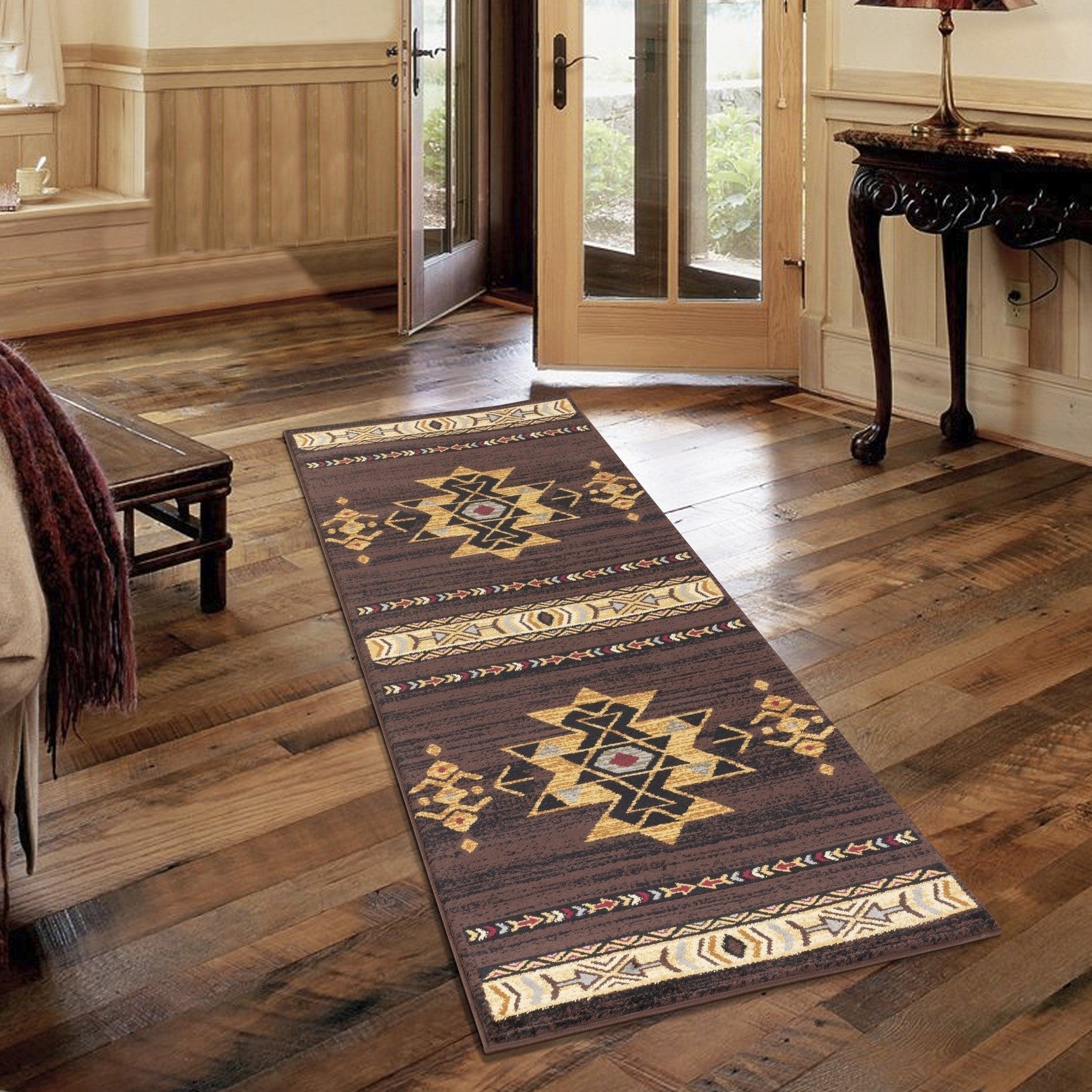 Rug, Tribes GC_YLS4005 Brown 5 ft. 3 in. x 7 ft. 3 in. Southwest Area Rug