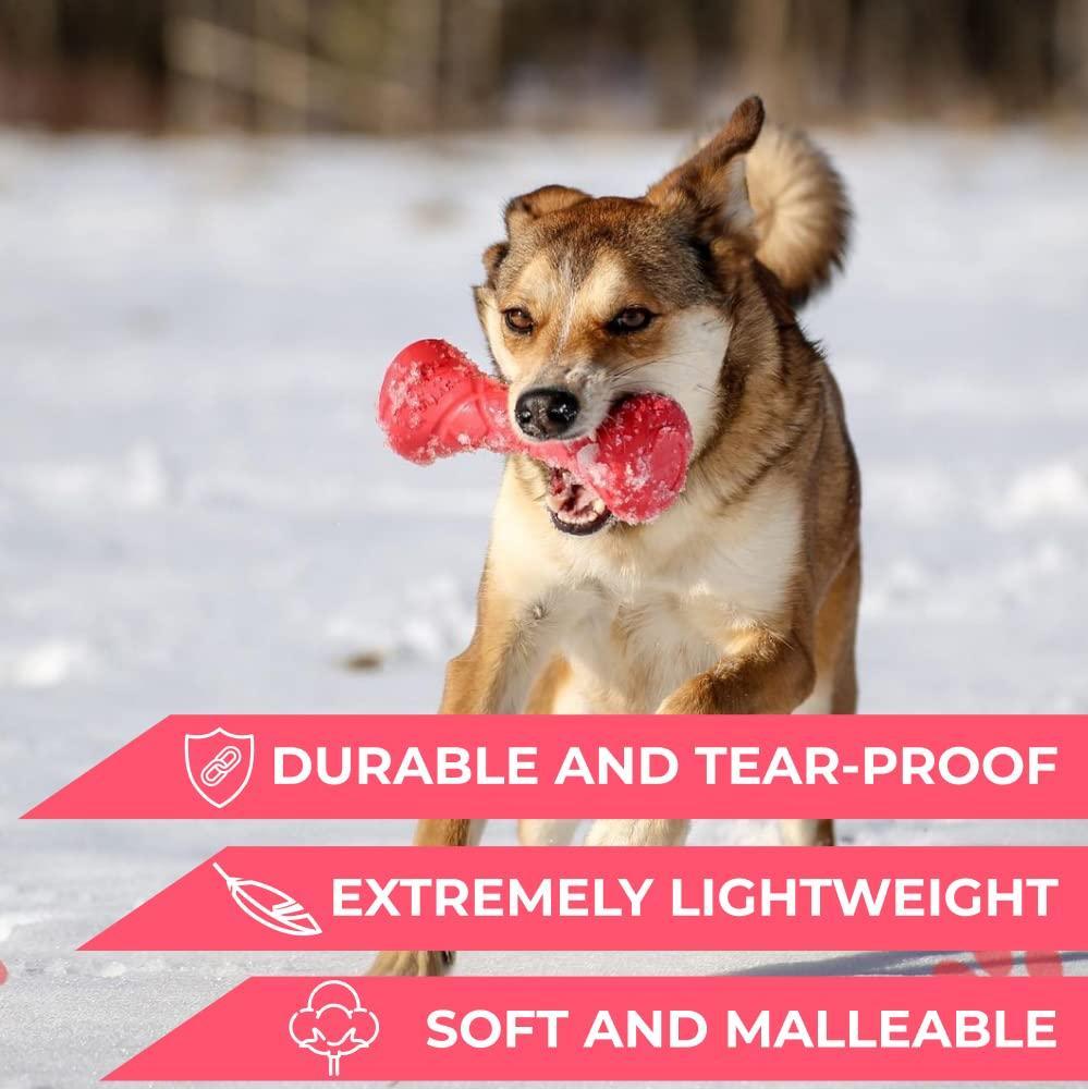 Dog Toy, Dumbbell Dog Fetch Toy   Outdoor Barbell Dog Toy for Small Medium and