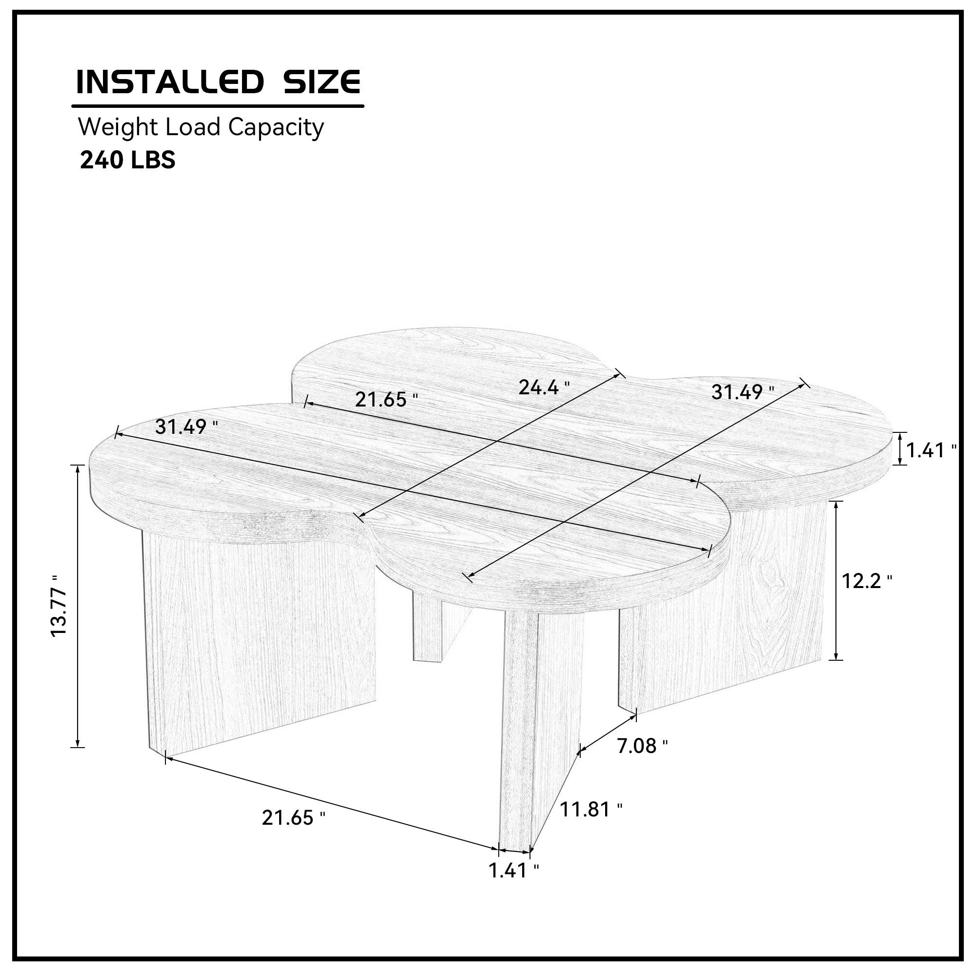 Table, Modern Butterfly MDF Coffee Table, Used In Living Rooms, Bedrooms,