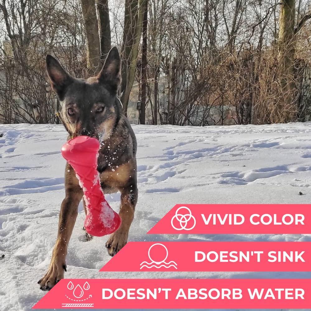 Dog Toy, Dumbbell Dog Fetch Toy   Outdoor Barbell Dog Toy for Small Medium and