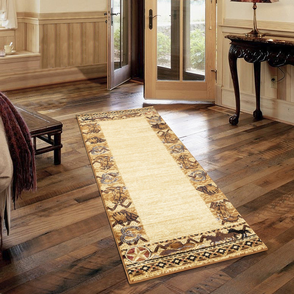 Rug, Tribes GC_YLS4011 Beige 5 ft. 3 in. x 7 ft. 3 in. Southwest Area Rug