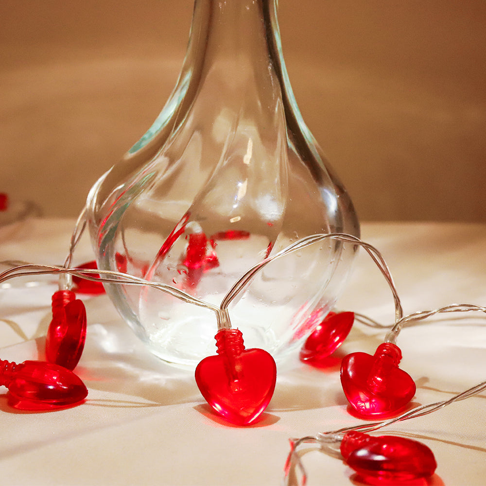 String Lights, Valentine's Day Heart Shape String Lights 40 LED Lights
