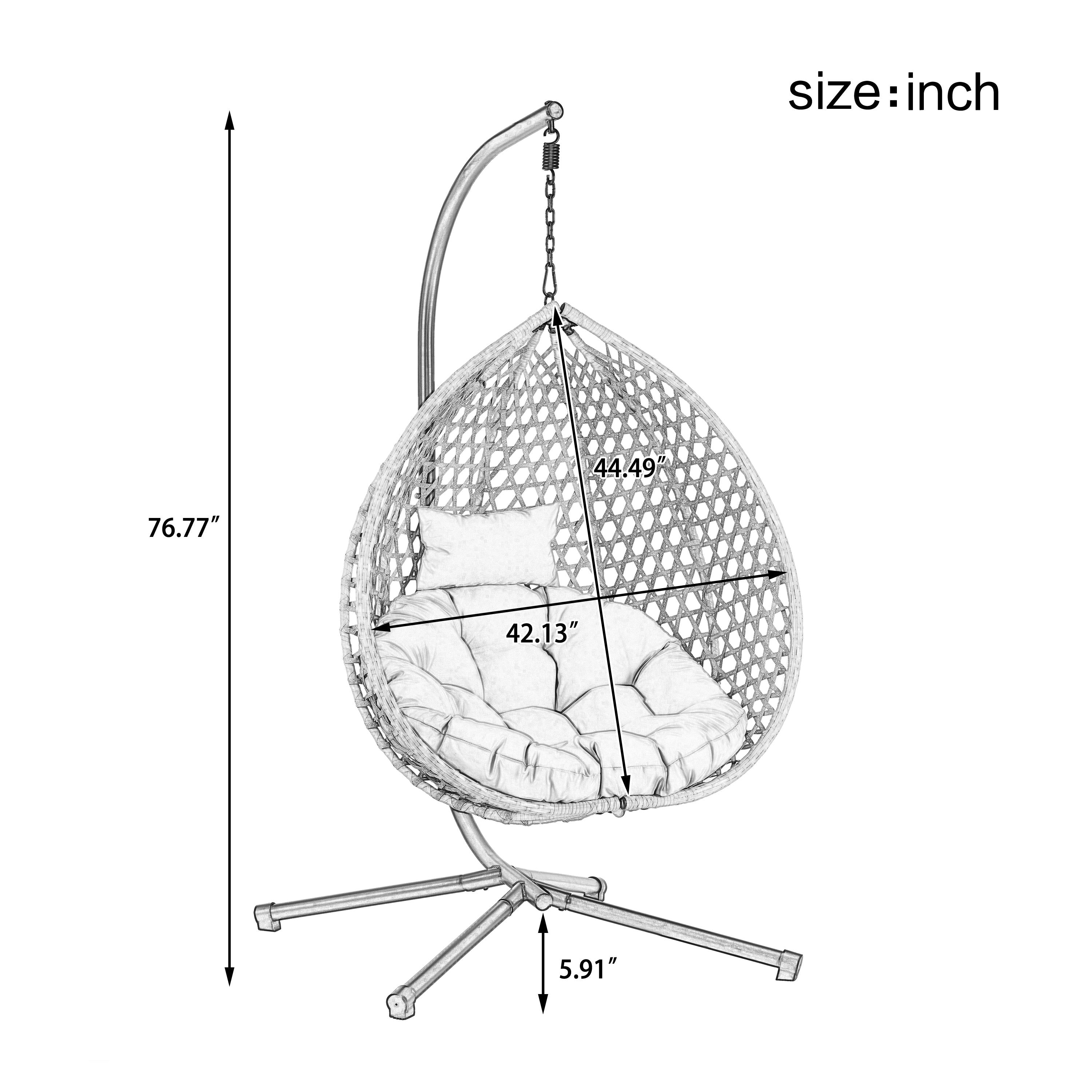 Chair, Versatile Hanging Egg Chair for Indoor and Outdoor Use