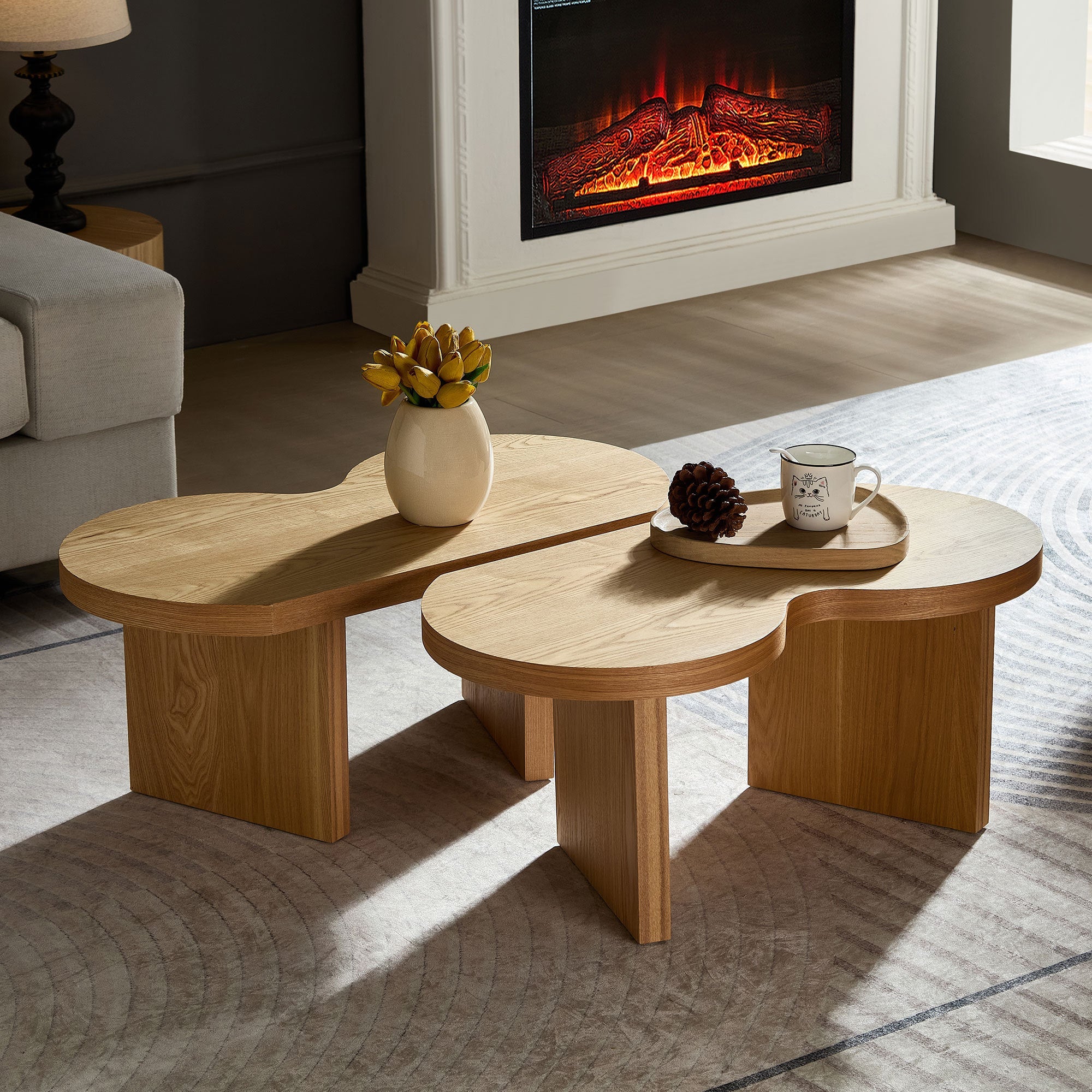 Table, Modern Butterfly MDF Coffee Table, Used In Living Rooms, Bedrooms,