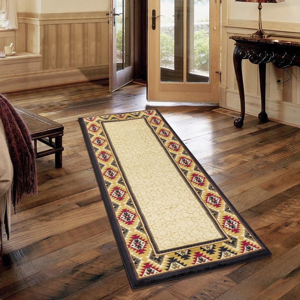 Rug, Tribes GC_YLS4007 Cream 5 ft. 3 in. x 7 ft. 3 in. Southwest Area Rug