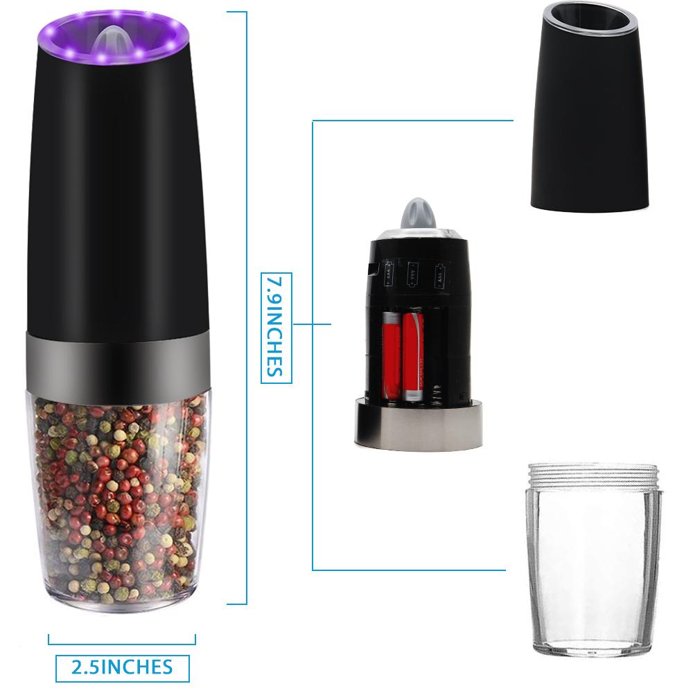 Grinder, Electric Gravity Sensor Automatic Pepper Grinder Kitchen Tools