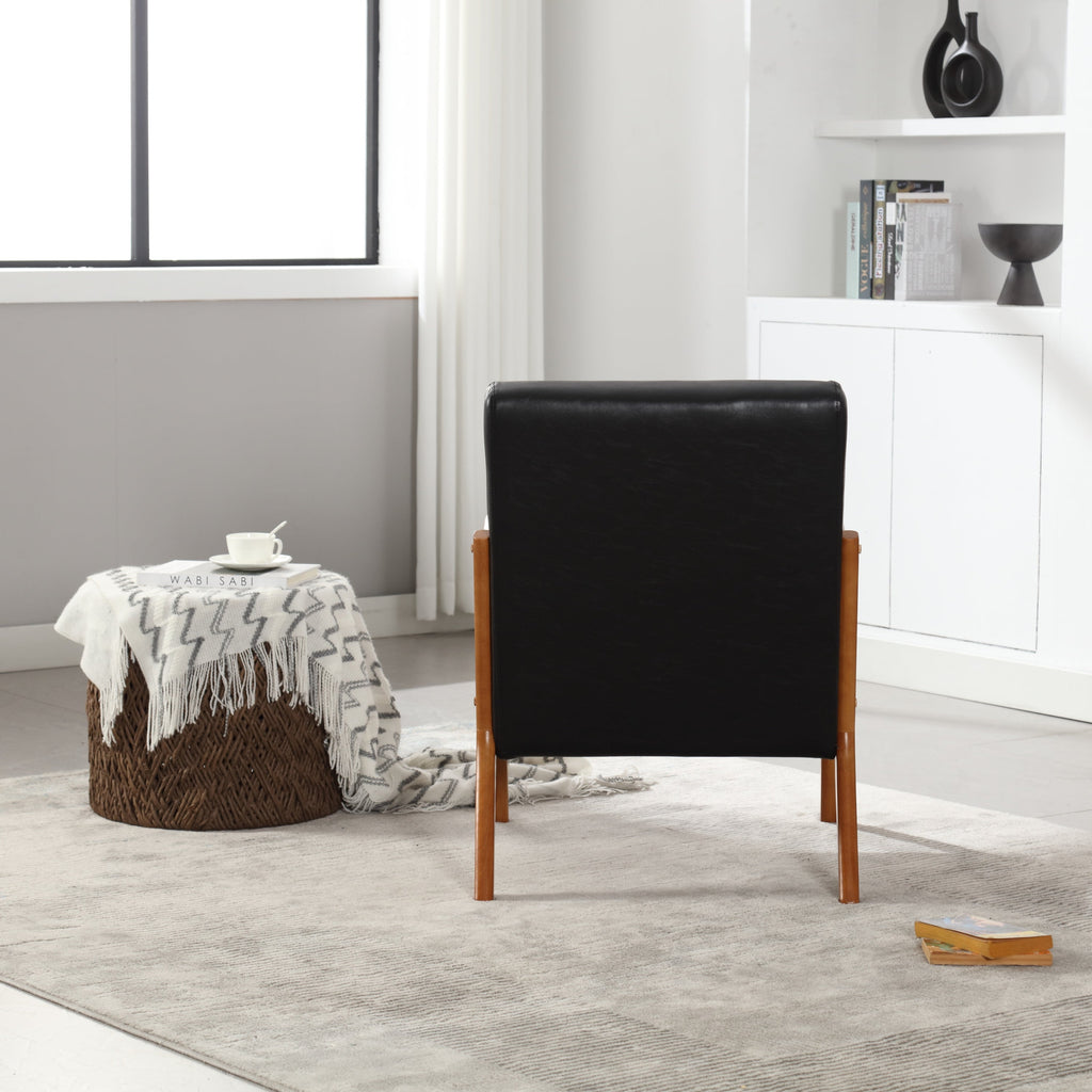 Chair, Modern Accent Chair, Solid Wood Padding Lounge Armchairs With One