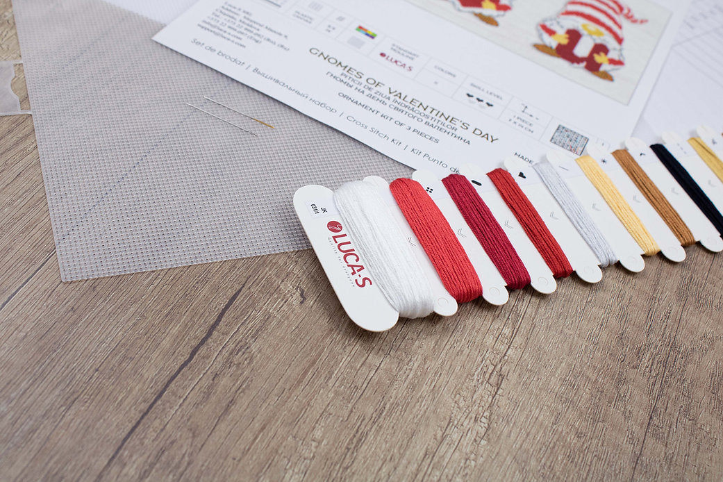 Cross Stitch, Gnomes of Valentine's Day JK031L Counted Cross-Stitch Kit