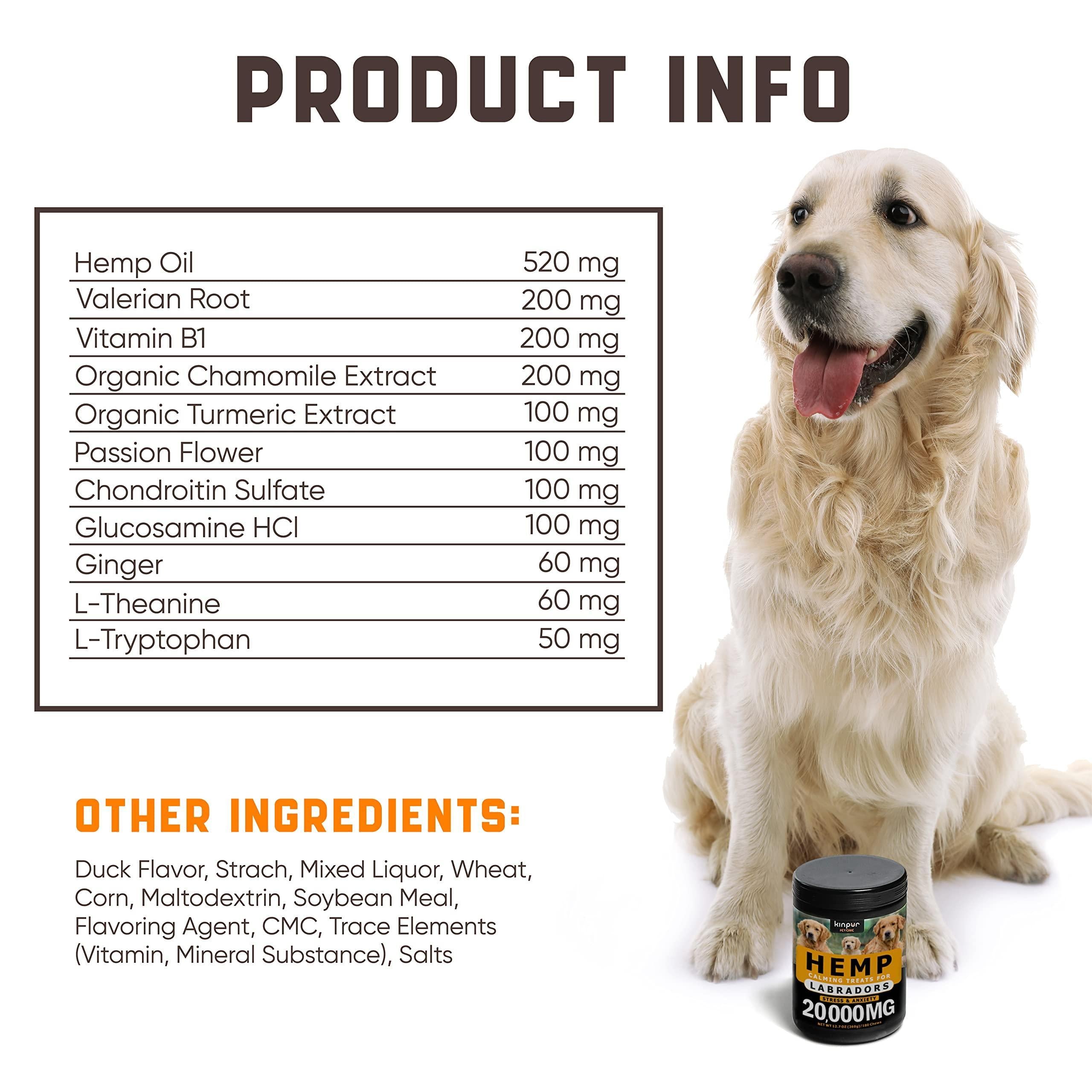 Dog Chews, Calming Chews for Dogs with Valerian Root and Hemp Oil   Aid