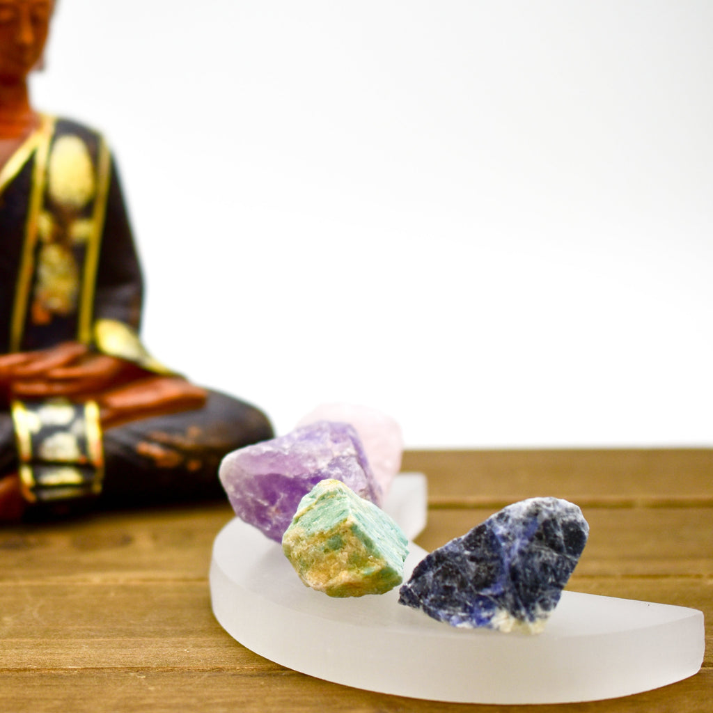 Charging Plate, Selenite Crescent Moon