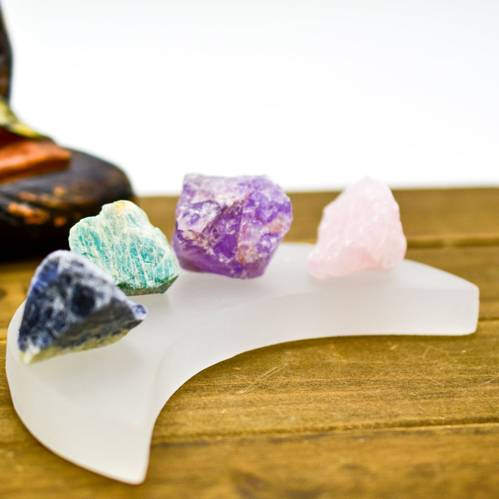 Charging Plate, Selenite Crescent Moon