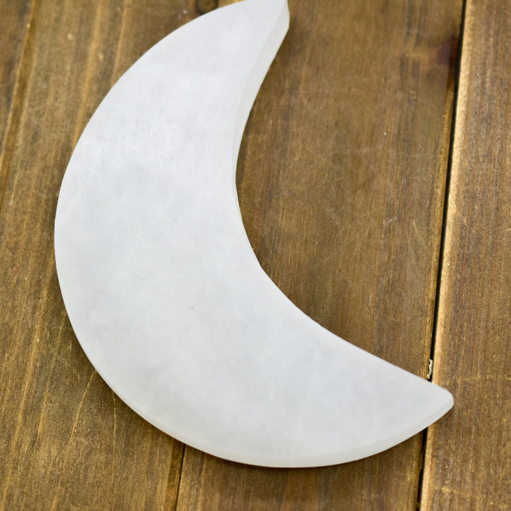 Charging Plate, Selenite Crescent Moon