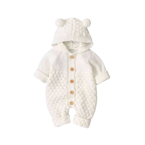 Baby Unisex Bear Rompers 6-24M