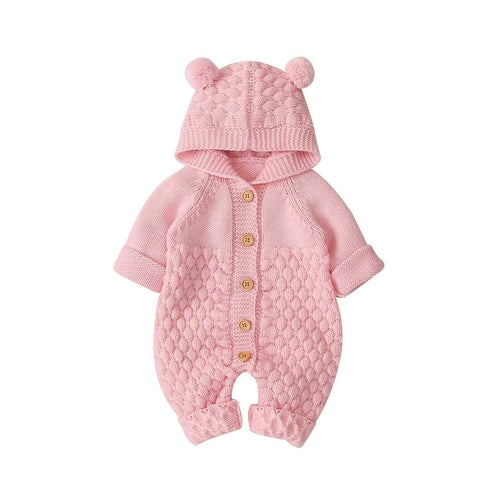 Baby Unisex Bear Rompers 6-24M