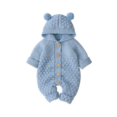 Baby Unisex Bear Rompers 6-24M