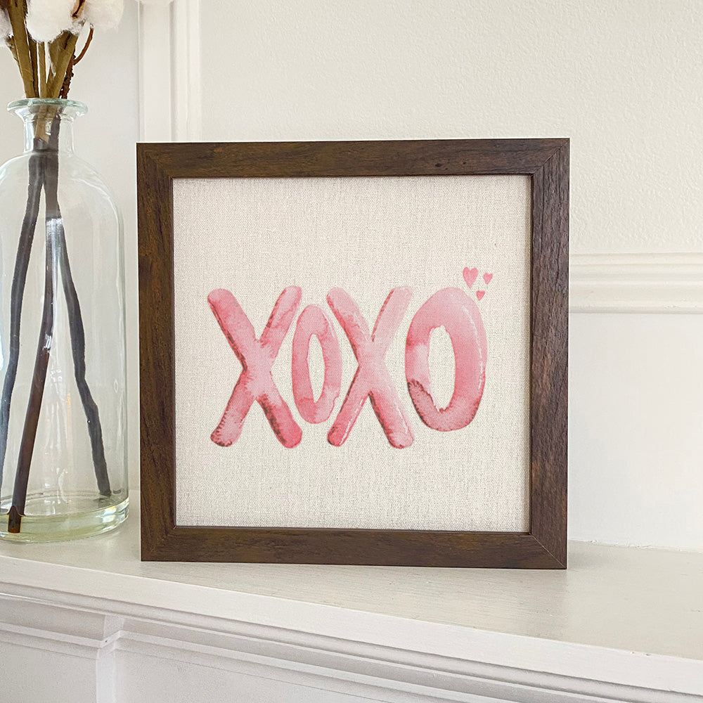 Framed Sign, XOXO - Valentine's Day