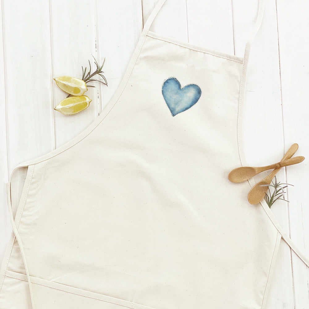 Apron ,Denim Heart - Valentine's Day Women's Apron