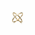 Ring, Gold Skinny Crisscross Band Ring