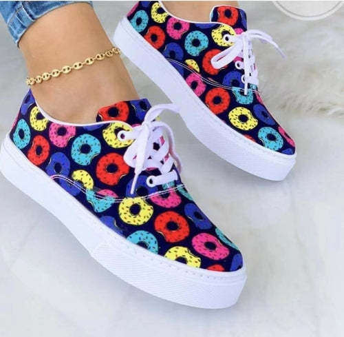 Women's Shoes, 2022 Fashion Graffiti Sneakers Trainers Shoes