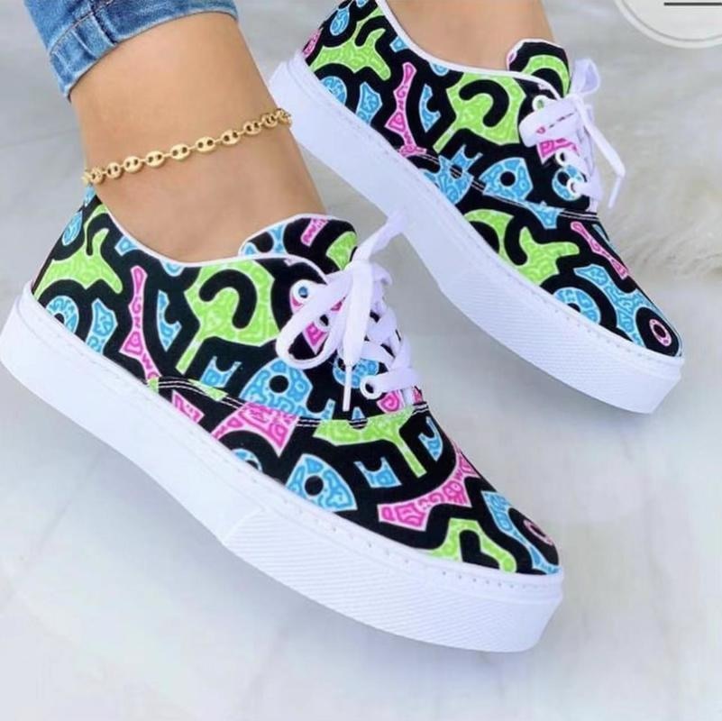 Women's Shoes, 2022 Fashion Graffiti Sneakers Trainers Shoes
