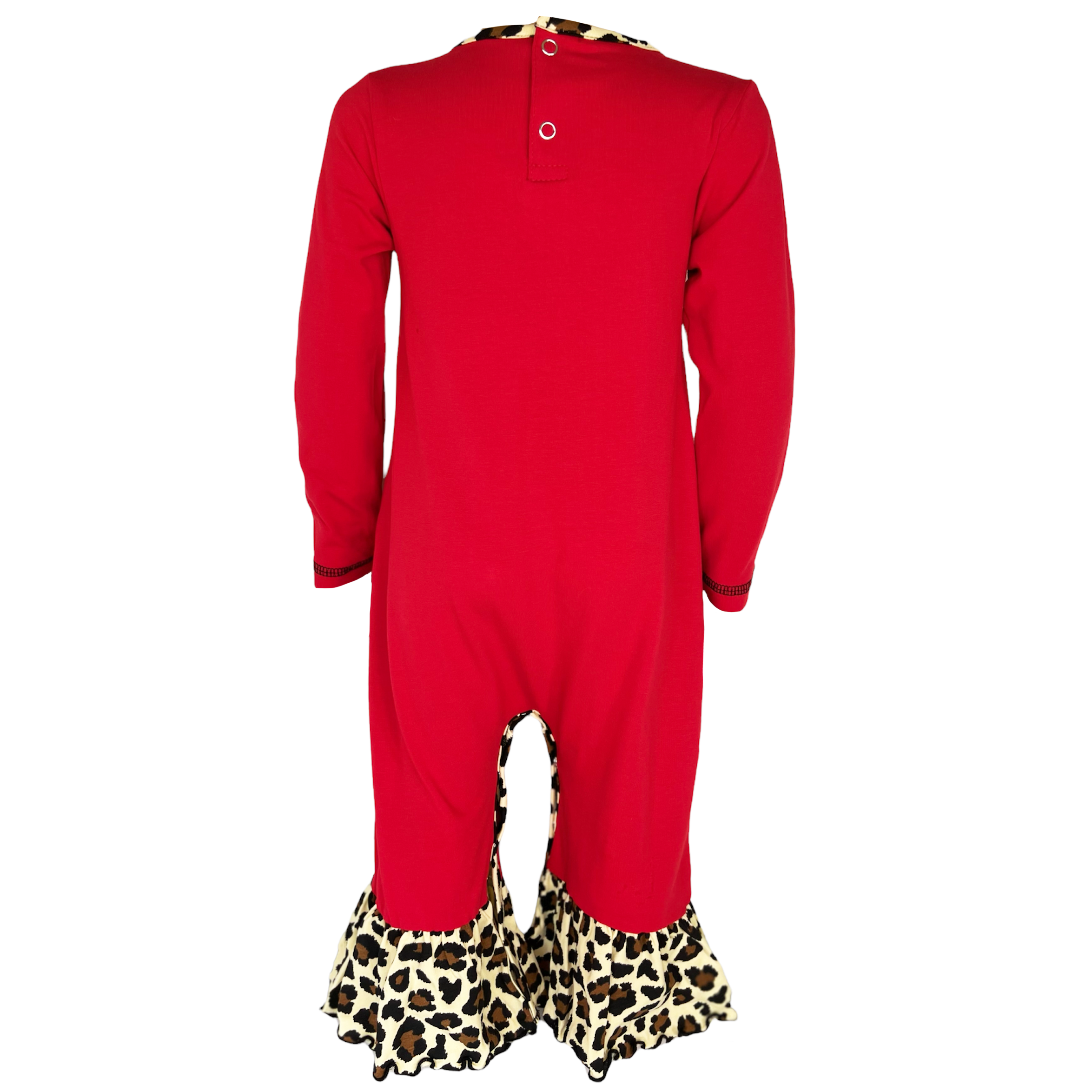 Kid's, Girl's Outfit, AnnLoren Baby Girls Leopard Valentines Holiday Heart Romper Outfit One