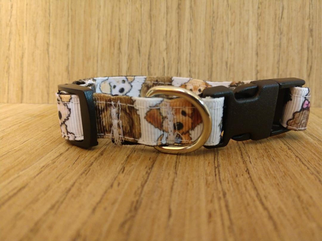 Dog Collar/ Small/ With Dogs Design