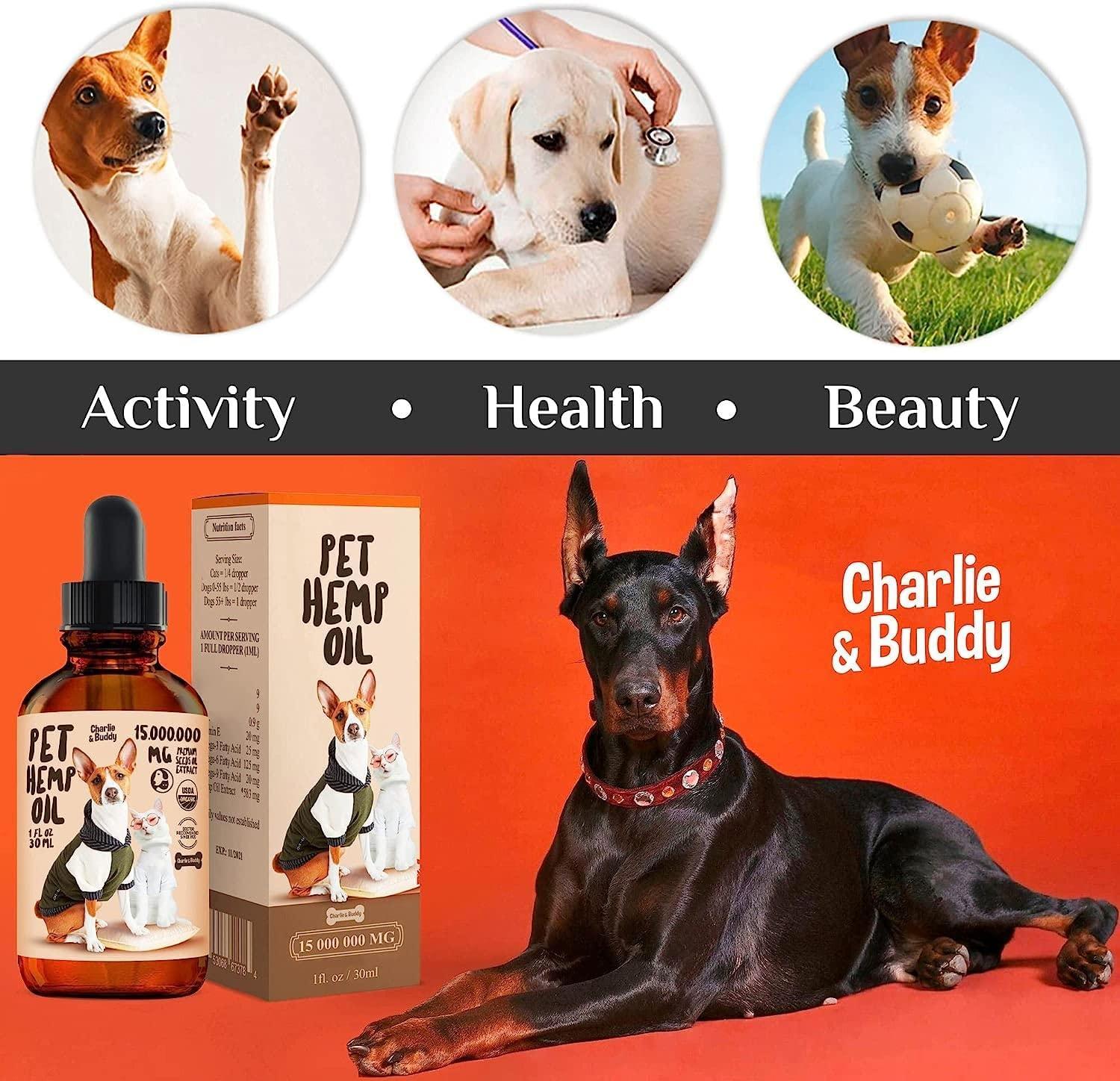 Dogs, Charlie Buddy Hemp Oil and Joint Supplement