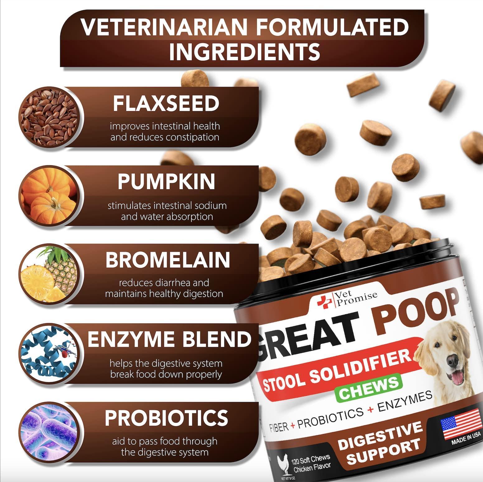Dogs, Great Poop Probiotics for Dogs   Dog Stool Softener   Fiber for Dogs