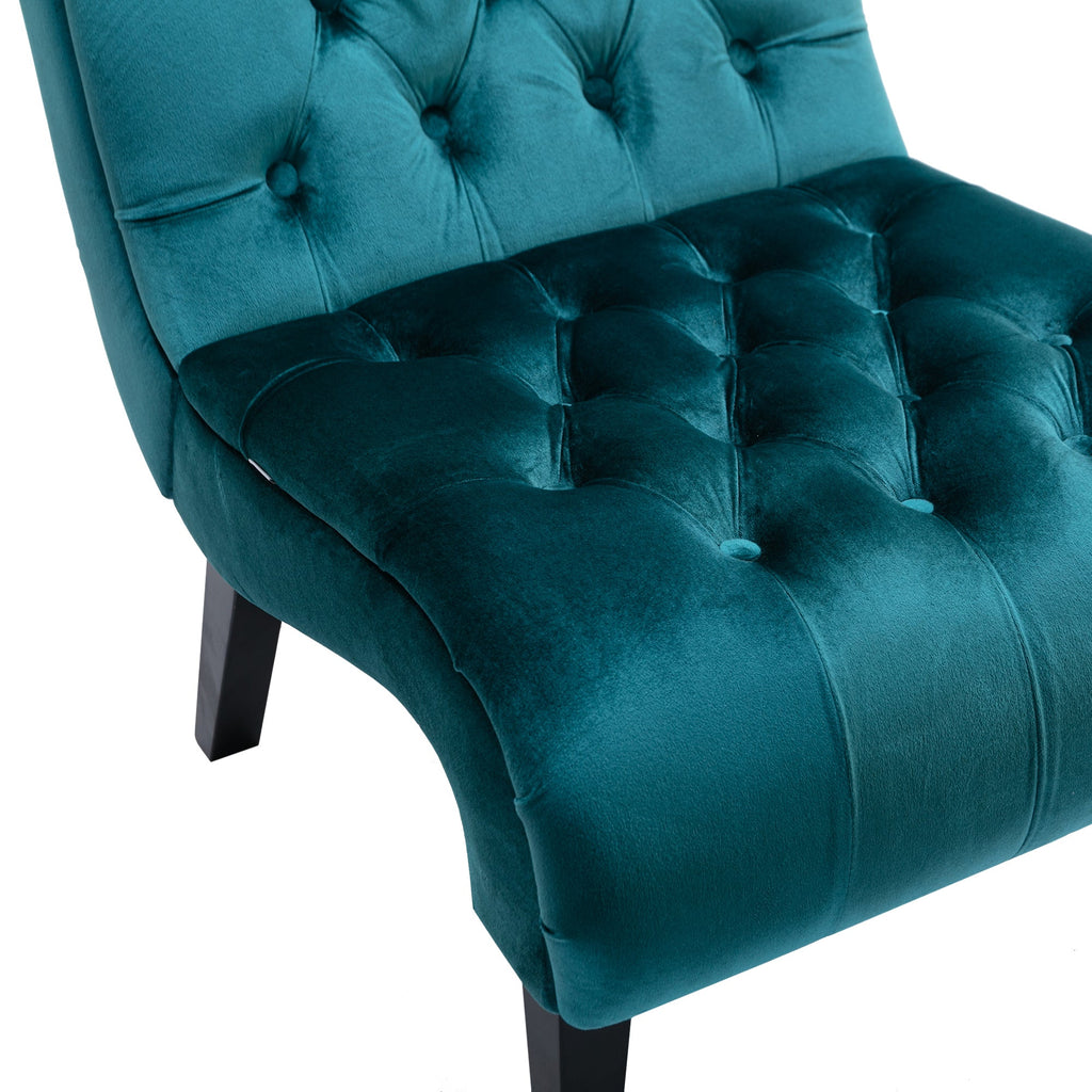 Chair, Modern Velvet Armless Accent Living Room Chair / Leisure