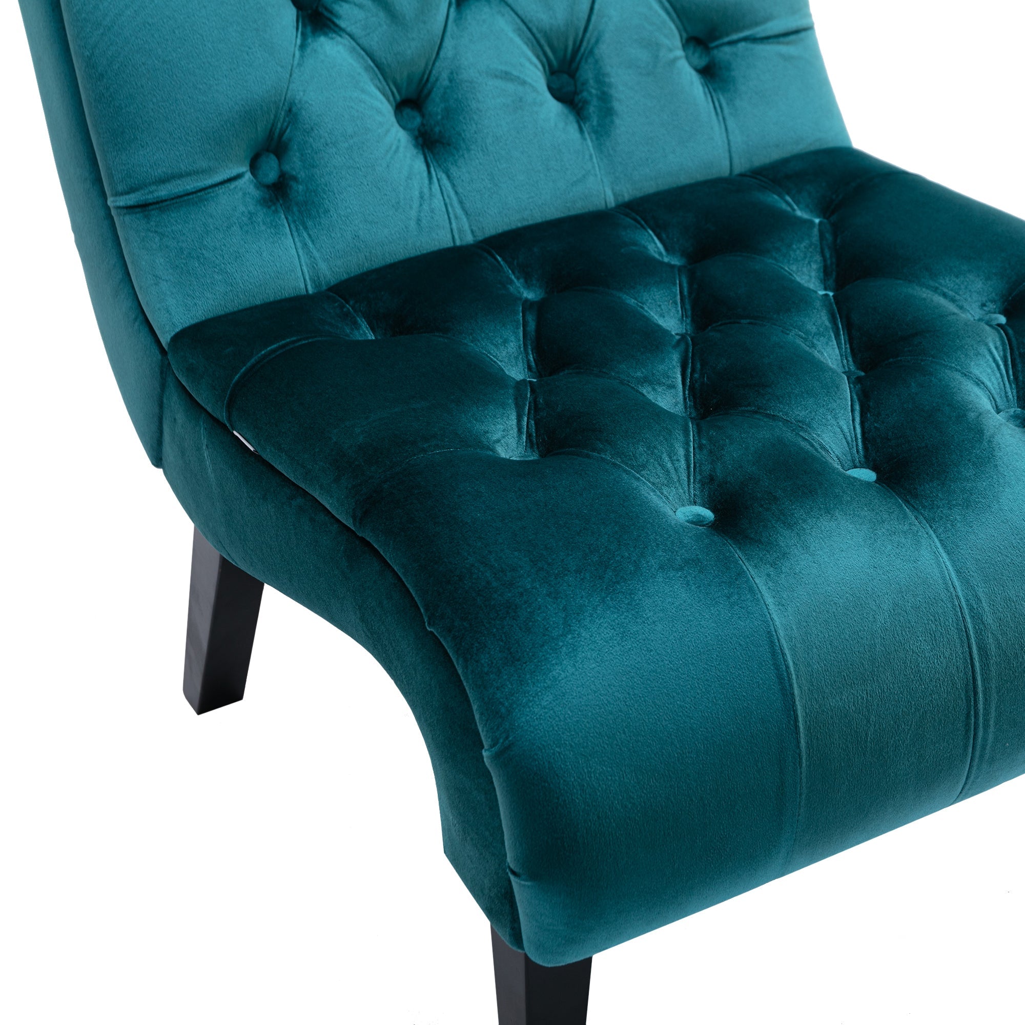 Chair, Modern Velvet Armless Accent Living Room Chair / Leisure