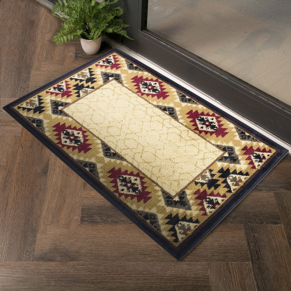 Rug, Tribes GC_YLS4007 Cream 5 ft. 3 in. x 7 ft. 3 in. Southwest Area Rug