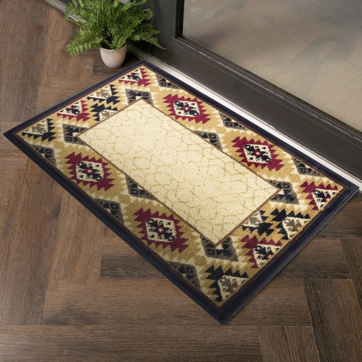Rug, Tribes GC_YLS4007 Cream 5 ft. 3 in. x 7 ft. 3 in. Southwest Area Rug