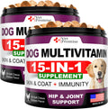 Dog Multivitamin Chewable with Glucosamine   Dog Vitamins, 2 pack