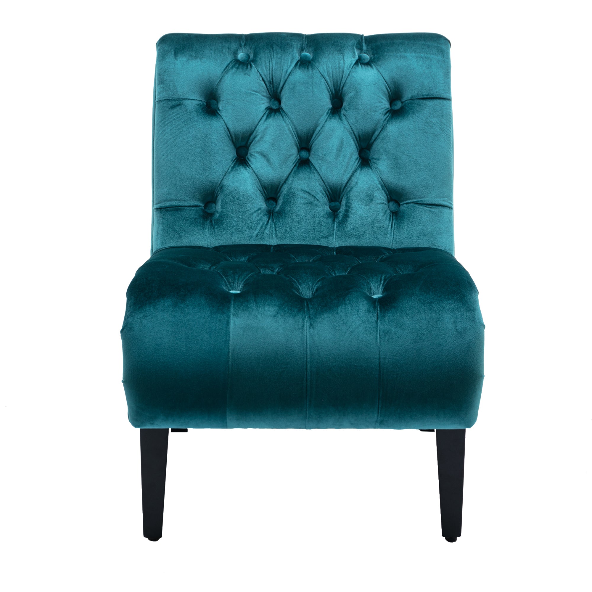 Chair, Modern Velvet Armless Accent Living Room Chair / Leisure