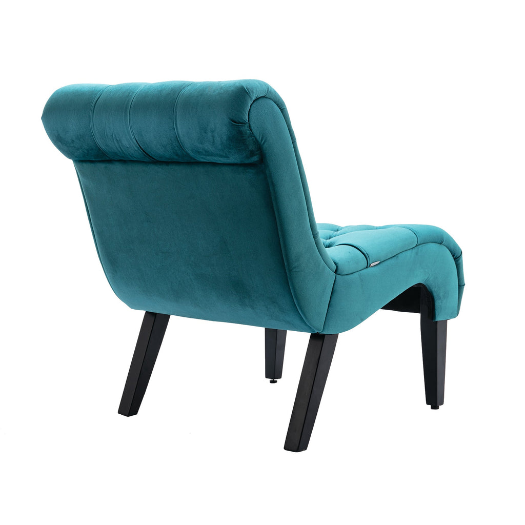Chair, Modern Velvet Armless Accent Living Room Chair / Leisure