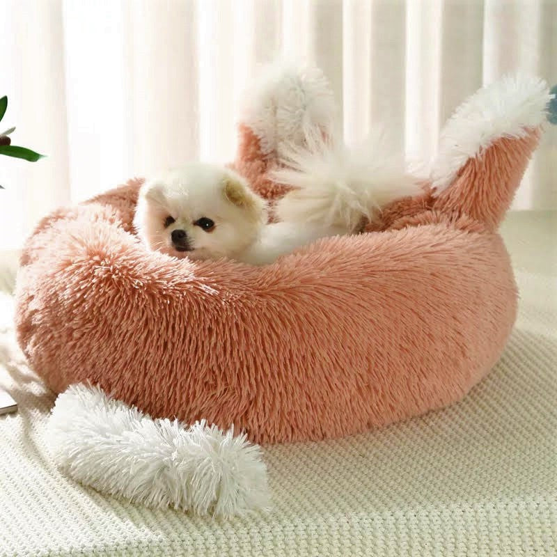 Cat Bed, FAST SHIPPING Plush Pet Bed with Ears and Tail for Cats and Small Dogs