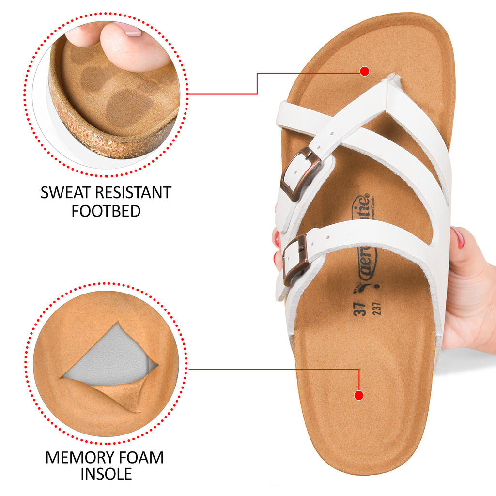 Women's Sandals, Aerothotic Celestis Soft Footbed Strappy Slide Sandals