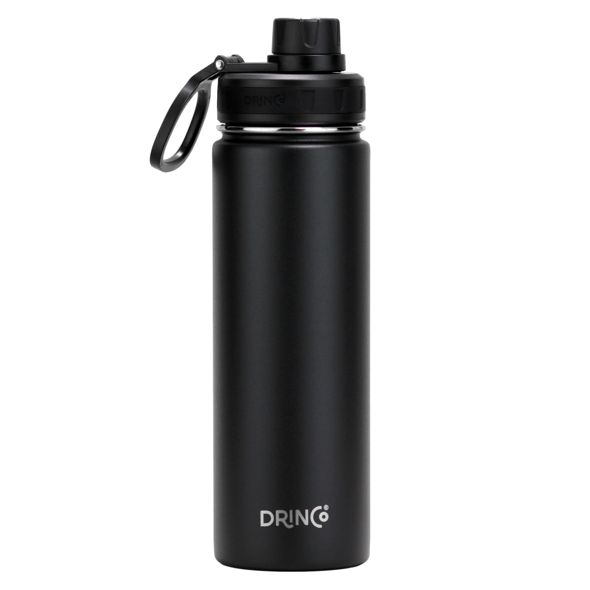 Water Bottle, DRINCO® 22oz Stainless Steel Sport, Black
