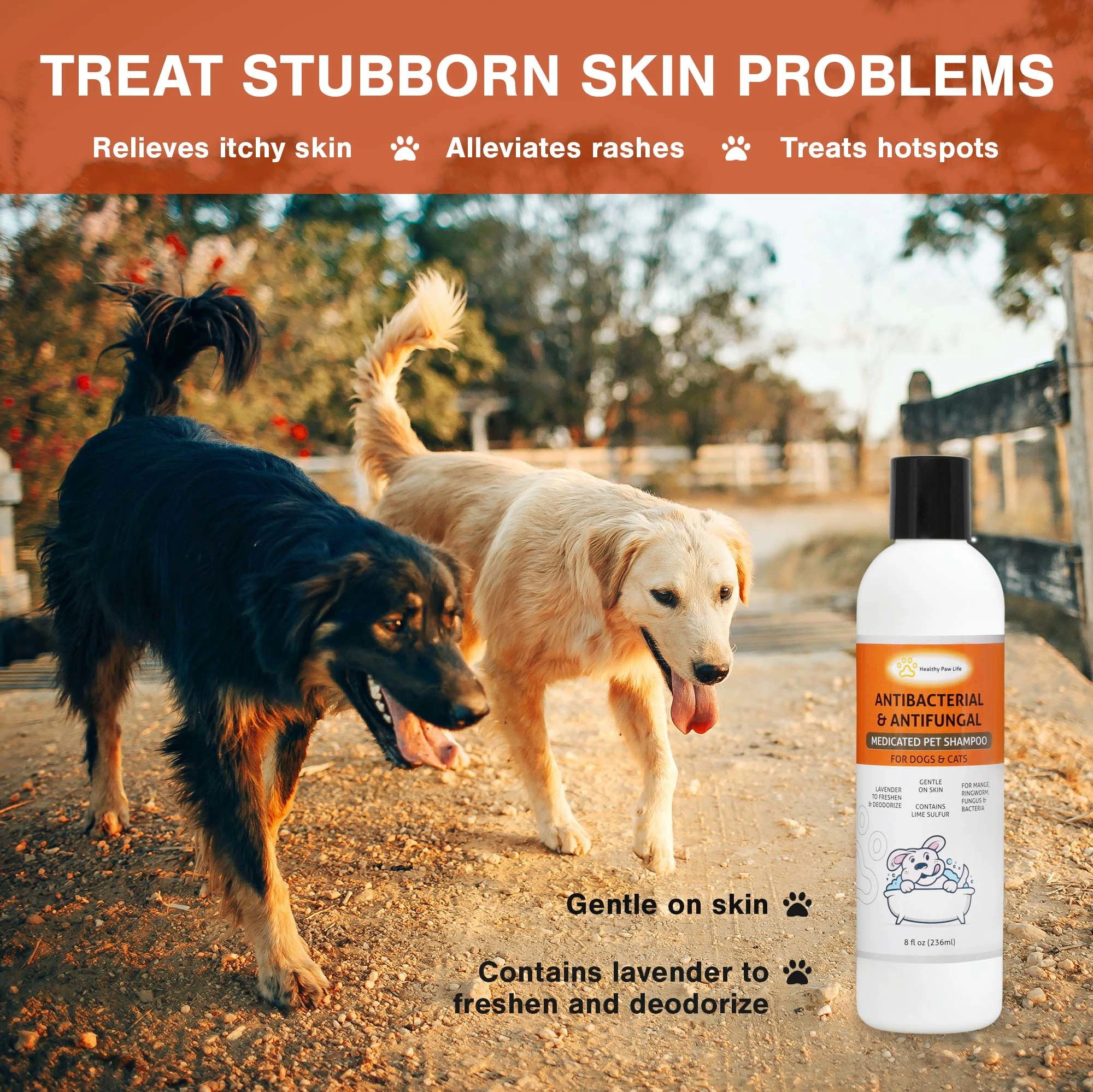 Pet Shampoo, Lime Sulfur Pet Shampoo Pet Care and Veterinary Solution Safe for Pet